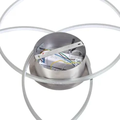 Lindby LED-loftlampe Riley, aluminiumsfarvet, metal, dæmpbar