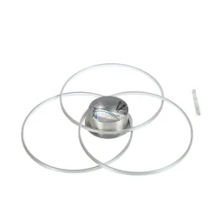 Lindby LED-loftlampe Riley, aluminiumsfarvet, metal, dæmpbar