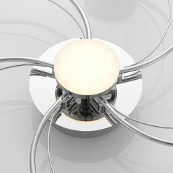 LED-loftlampe Rouven, spiralform, 6 lyskilder, grå^Lindby Discount