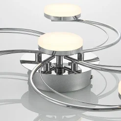 LED-loftlampe Rouven, spiralform, 6 lyskilder, grå^Lindby Discount