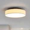 LED-loftlampe Saira, Ø 30 cm, hvid, tekstil^Lindby Sale