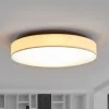 Lindby Loftlamper>LED-loftlampe Saira, Ø 50 cm, hvid, tekstil