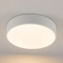 Lindby LED-loftlampe Simera, Ø 30 cm, hvid, metal