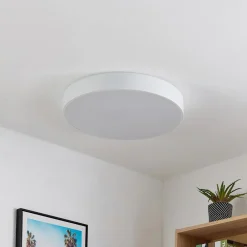 Lindby Loftlamper|Loftlamper>LED-loftlampe Simera, Ø 50 cm, hvid, metal