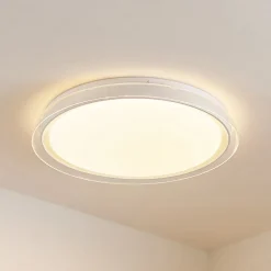 Lindby LED-loftlampe Sleya Ø 50 cm, hvid, CCT, dæmpbar