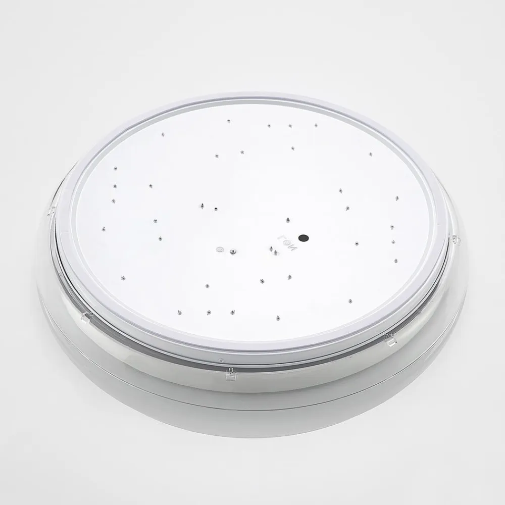 Lindby LED-loftlampe Sleya Ø 50 cm, hvid, CCT, dæmpbar