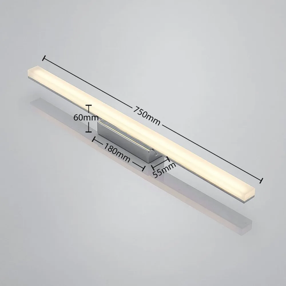 Lindby Loftlamper|Loftlamper>LED-loftlampe til badeværelset Levke, 75 cm, dæmpbar, IP44