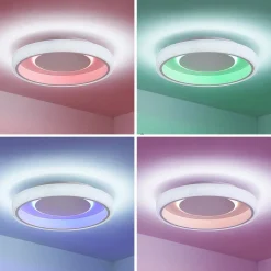 LED-loftlampe Wikani, hvid, RGB, CCT, dæmpbar^Lindby Clearance