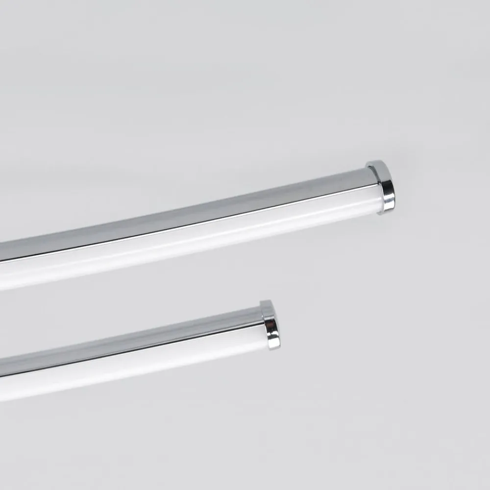 Lindby LED-loftlampe Yael, kromfarvet, metal, 67 cm lang