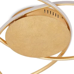 LED-loftlampe Yareli, guld, metal, Ø 70 cm^Lindby Best