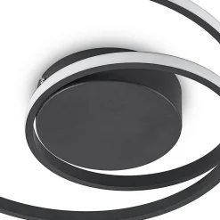 LED-loftlampe Youna, sort, aluminium, 39 cm, dæmpbar^Lindby Sale