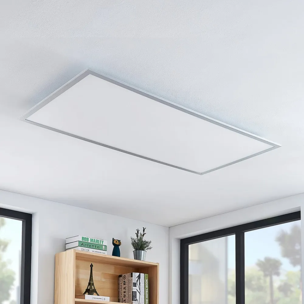 LED-loftlampe Zento, 120 cm, sølv, 4.000 K^Lindby Clearance