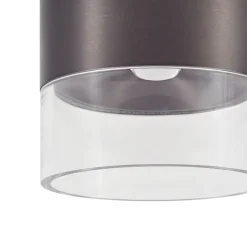 LED-loftslampe Dalila, sort, Ø 10 cm, aluminium^Lindby Clearance