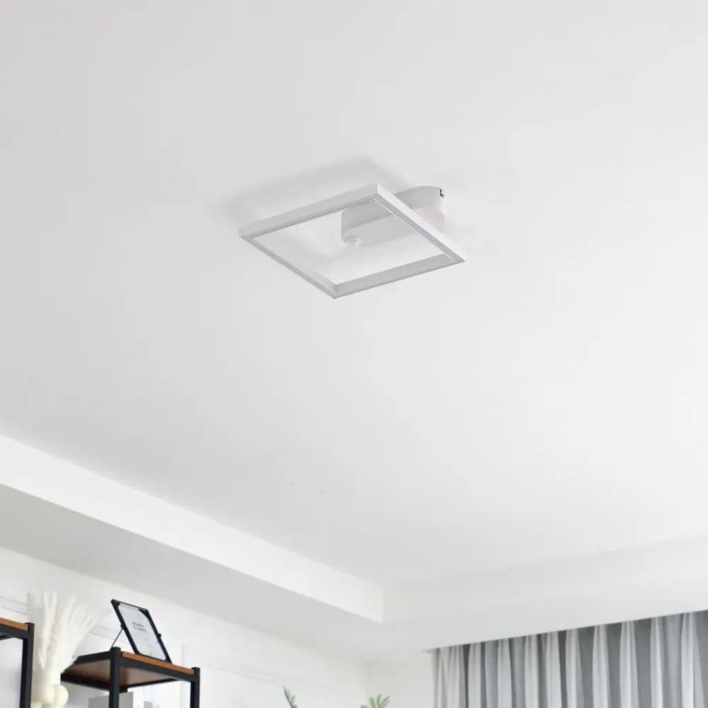 LED-loftslampe Yulla, hvid, bevægelsesdetektor^Lindby Best