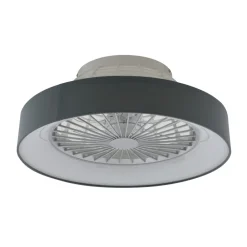 Lindby LED-loftventilator Mace, grå, støjsvag, CCT