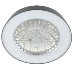 Lindby LED-loftventilator Mace, grå, støjsvag, CCT