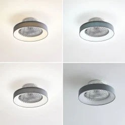 Lindby LED-loftventilator Mace, grå, støjsvag, CCT