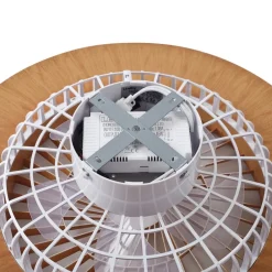 Lindby LED-loftventilator Teleo, Ø 58 cm, træfarvet, CCT