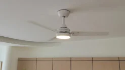 Lindby LED-loftventilator Aerallo, hvid, CCT, støjsvag