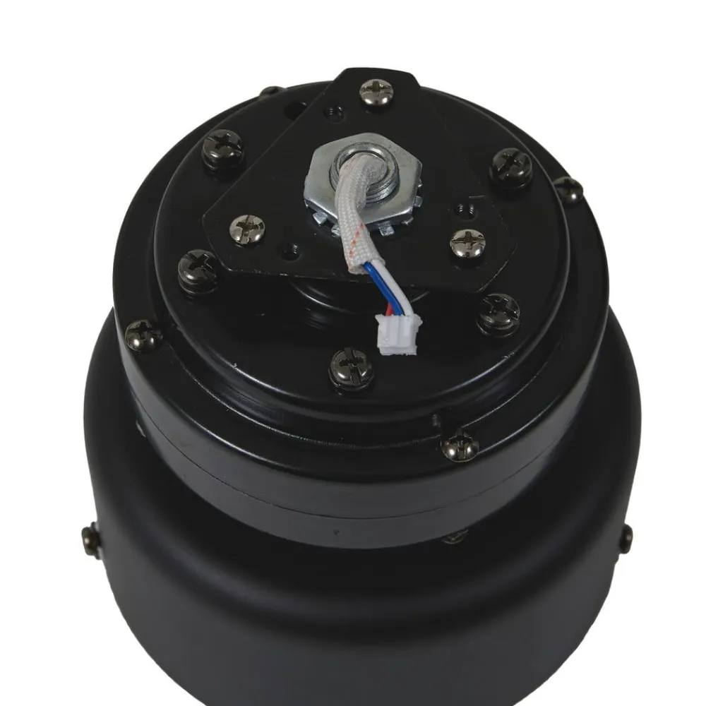 LED-loftventilator Enon, sort, DC-motor, støjsvag^Lindby