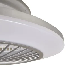 LED-loftventilator Mamuti, sølv, støjsvag, Ø 55 cm^Lindby