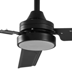 Lindby LED-loftventilator Aerallo, sort, CCT, støjsvag