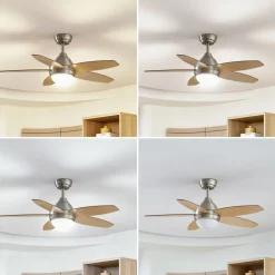 Lindby LED-loftventilator Klasika, DC, støjsvag, 106 cm, CCT