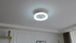 Lindby LED-loftventilator Mace, hvid, støjsvag, CCT