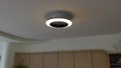 LED-loftventilator Mamuti, sort, støjsvag, Ø 55 cm^Lindby Discount