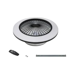 LED-loftventilator Mamuti, sort, støjsvag, Ø 55 cm^Lindby Discount