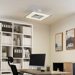 Lindby Loftventilatorer>LED-loftventilator Romea, kantet, DC, støjsvag, 60 cm