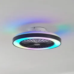 LED-loftventilator Teleo, Ø48 cm, sort, DC, Tuya^Lindby Outlet