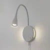 Lindby Væglamper|Væglamper>LED-læselampe Zayna, hvid, CCT, USB, dæmpbar, timer