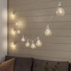 LED-lyskæde Lampini, 200 cm, sort, IP44^Lindby Discount