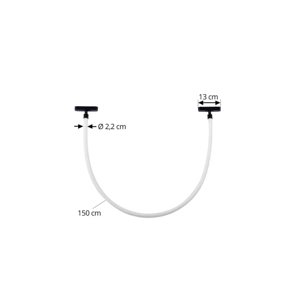 LED-lysslange Lumaro, længde 100 cm, tekstil, 48V^Lindby Clearance