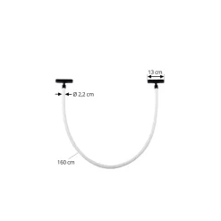 LED-lysslange Lumaro, længde 150 cm, tekstil, 48V^Lindby New