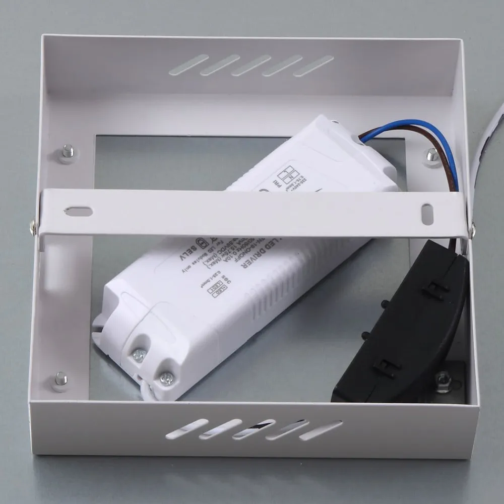 Lindby LED-panel Enhife, hvid, 30 x 30 cm, metal, 4.000 K