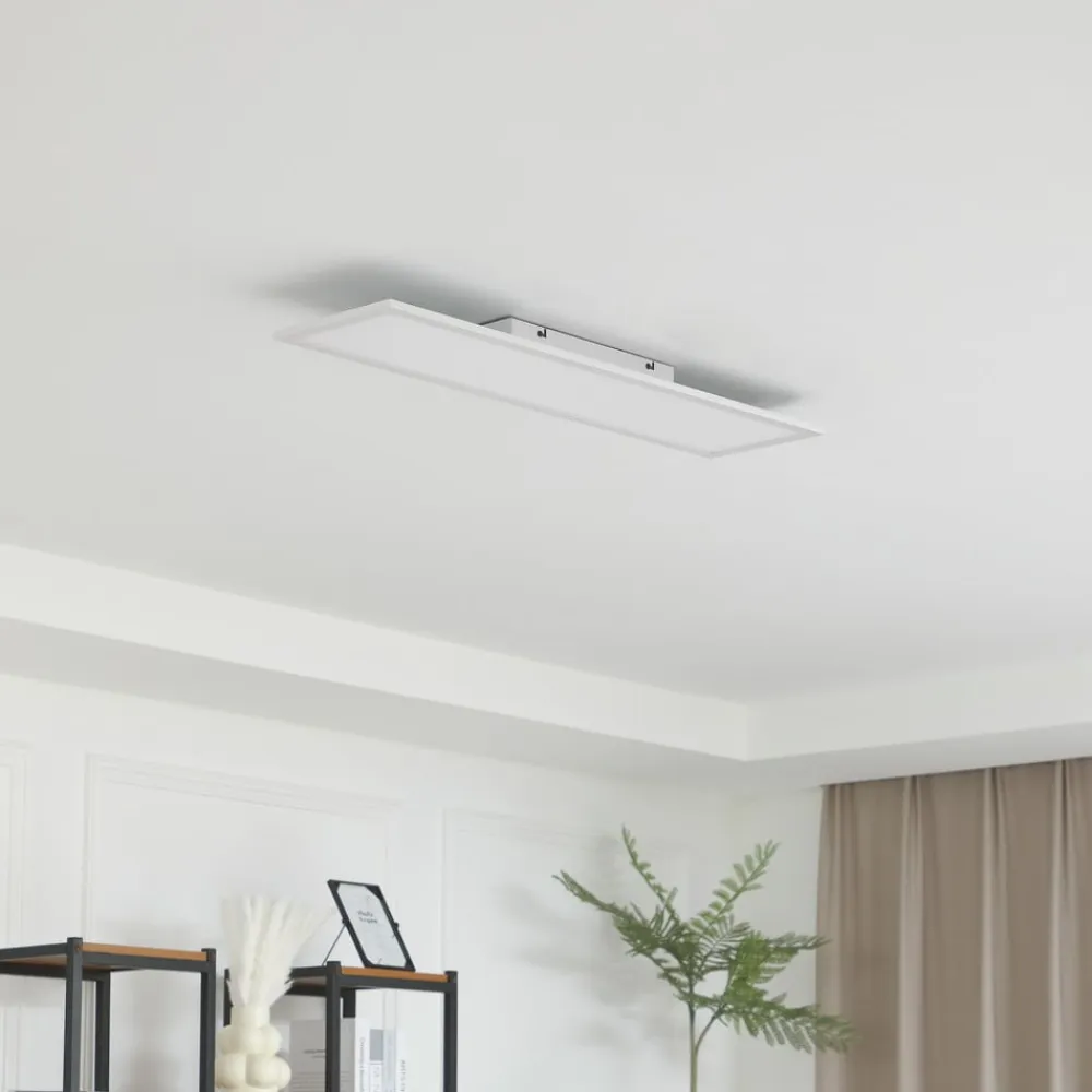 Lindby LED-panel Enhife, hvid, 80 x 20 cm, metal, 4.000 K