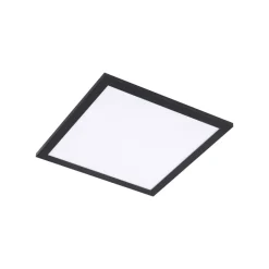 Lindby LED-panel Enhife, sort, 30 x 30 cm, metal, 4.000K
