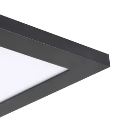 Lindby LED-panel Enhife, sort, 30 x 30 cm, metal, 4.000K