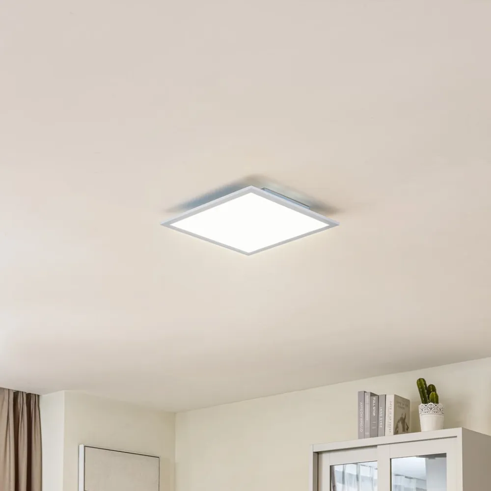 Lindby LED-panel Enja, hvid, aluminium, 39,5 cm x 39,5 cm