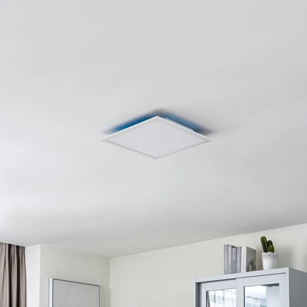 Lindby LED-panel Enja, hvid, aluminium, 39,5 cm x 39,5 cm