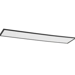 Lindby LED-panel Lamin, sort, 120 cm, CCT, dæmpbar, fjernbetjening