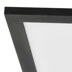 Lindby LED-panel Lamin, sort, 120 cm, CCT, dæmpbar, fjernbetjening