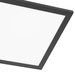 LED-panel Lamin, sort, 30 cm, CCT, dæmpbar, fjernbetjening^Lindby Discount