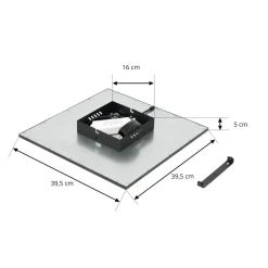 LED-panel Lamin, sort, 40 cm, CCT, dæmpbar, fjernbetjening^Lindby Online