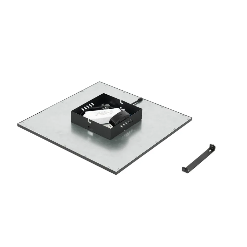 LED-panel Lamin, sort, 40 cm, CCT, dæmpbar, fjernbetjening^Lindby Online