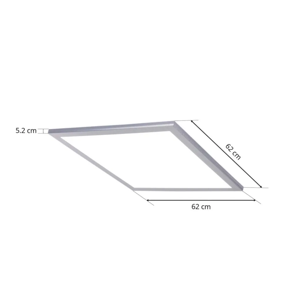 LED-panel Livel, CCT, 62 cm x 62 cm, fjernbetjening^Lindby Clearance