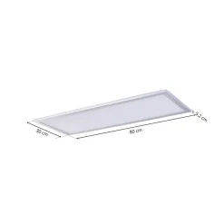 LED-panel Livel, 4000K, 80 cm x 30 cm, sølv, metal^Lindby Online