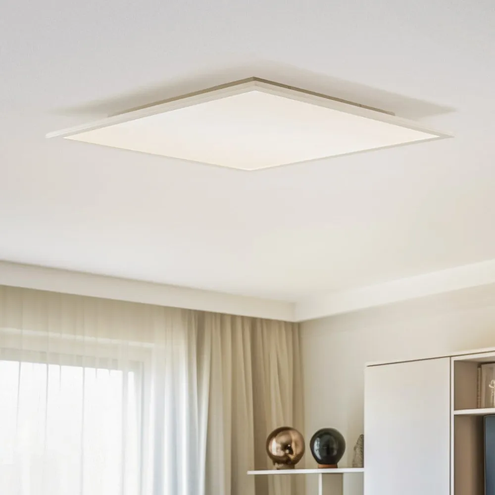 Lindby Arbejdsrum/Kontor|Gang>LED-panel Livel, 4000K, 62 cm x 62 cm, sølv, metal